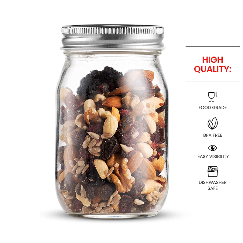 Jar Supplier Vanjoin Glass 4 Oz 4 Mason Storage Bottles & Jars Round / Square/ Tapper Stoarage, Canning Cover 6~10 Packaging