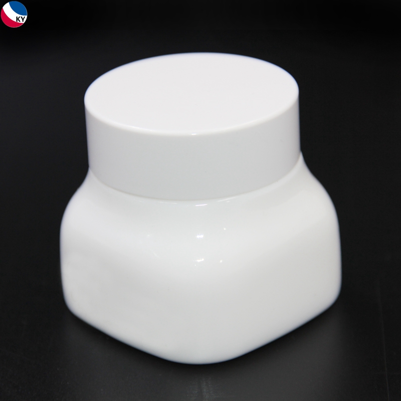 Jar for Container Porcelain Cosmetic Body Butter Glass White Plastic Skin Care Cream