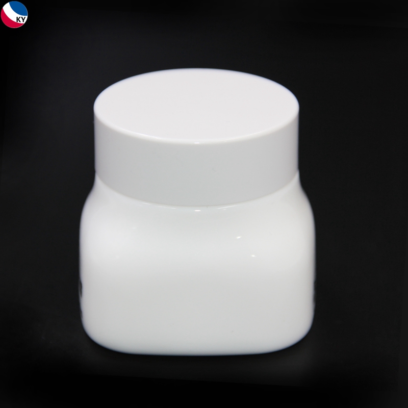 Jar for Container Porcelain Cosmetic Body Butter Glass White Plastic Skin Care Cream