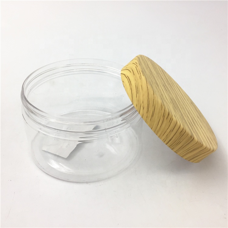 Jars PET Plastic Empty Cosmetic Containers Jars Cases with Silver Aluminum Lid 150ml, 200ml