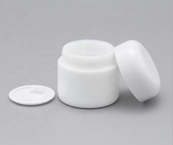Jars and Bottles 50g Cream Jar 50ml Dropper Essential Oil Bottle Green Whtie Glass Skin Care Cream Screen Printing Personal Care