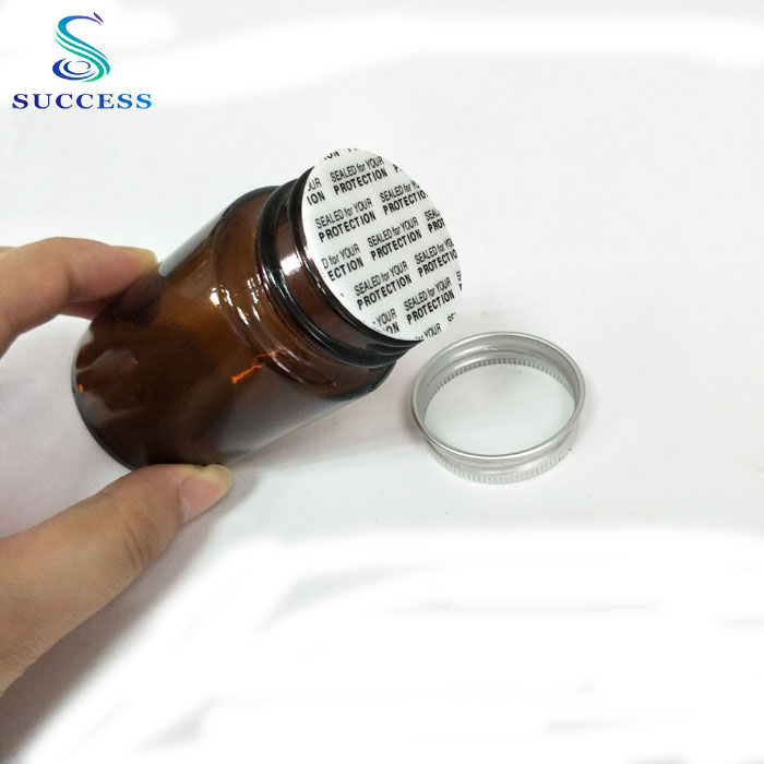 Jiangyin Safety Seal Amber Glass Pill Bottle with Screw Lid 75ml