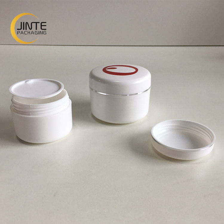 Jinte 5-500ml empty plastic double wall PP jar for cosmetic packaging
