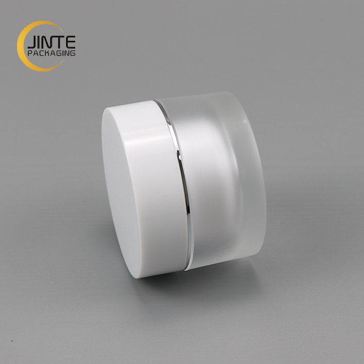 Jinte Packaging JTA02 30ml high Quality Round White Cap Plastic Empty Frosted Acrylic Jar