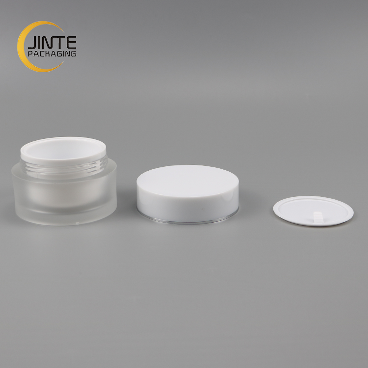 Jinte Packaging JTA02 30ml high Quality Round White Cap Plastic Empty Frosted Acrylic Jar