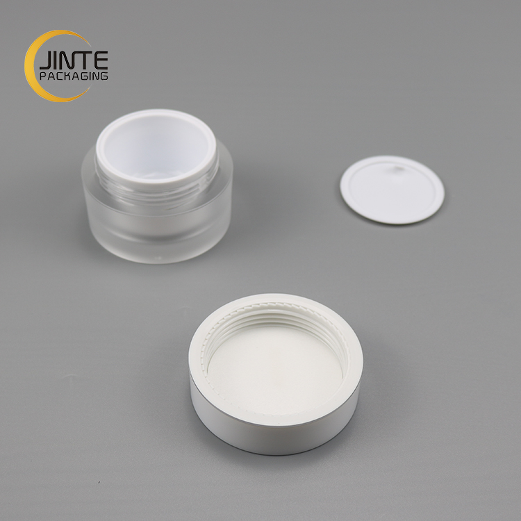 Jinte Packaging JTA02 30ml high Quality Round White Cap Plastic Empty Frosted Acrylic Jar
