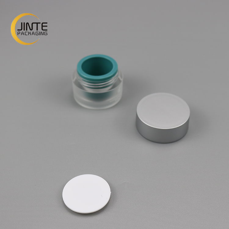 Jinte Packaging JTA02 5ml high quality White Cap Plastic Empty Skin Care Cream Jar
