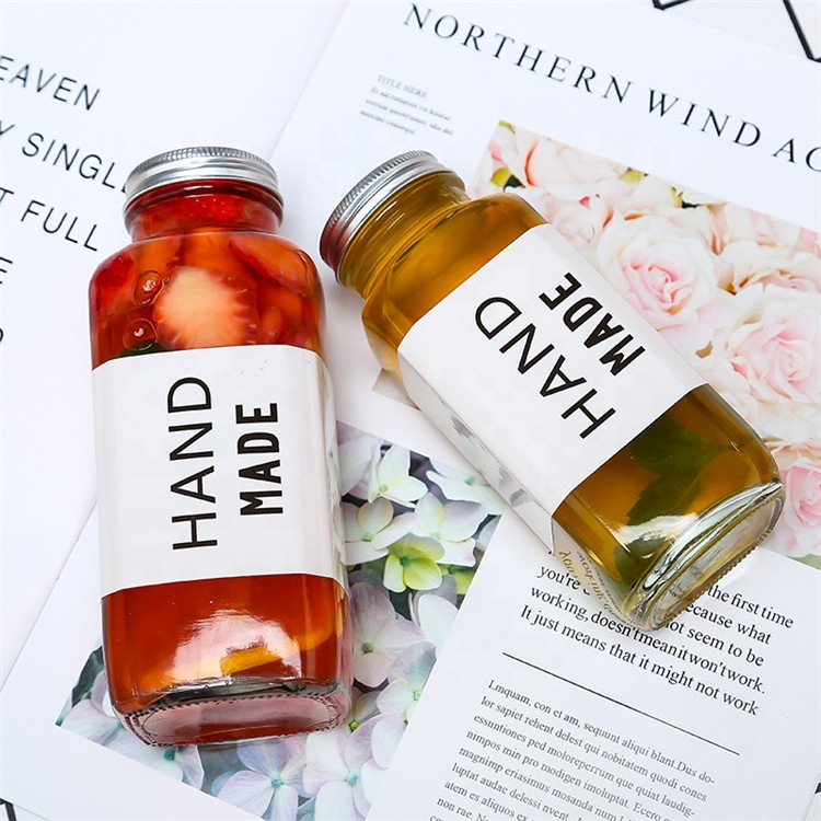 Juice Ice Coffee Cold Brew Glass Square Milk Bottle 500ml Beverage