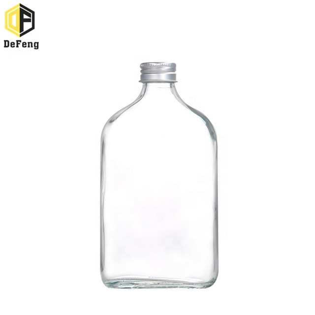 Juice drink bottle 100ml flat wine bottle coffee cold extract milk tea glass bottle