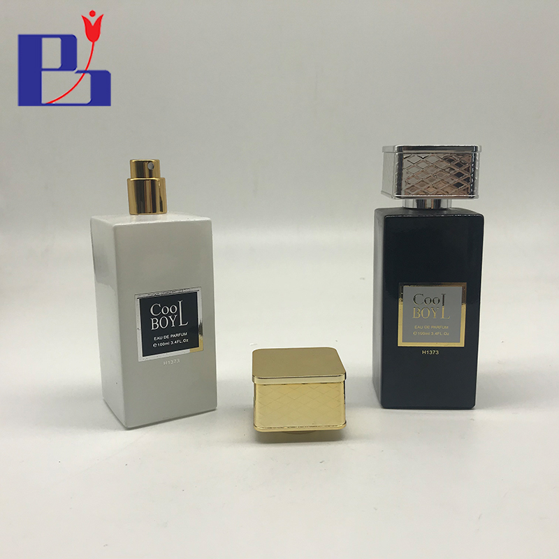 Junfeng 100ml luxury custom made parfum Cube glass spray bottles
