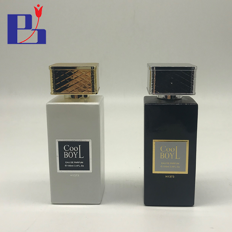 Junfeng 100ml luxury custom made parfum Cube glass spray bottles