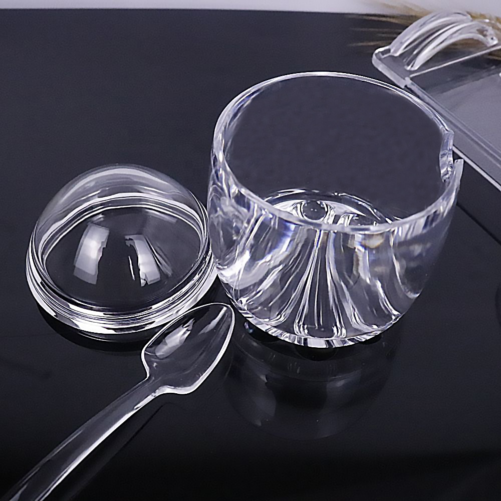 K-1075S3 Wholesale High Quality 3pcs Compartment Kitchen Seasoning Box Kitchen Plastic Seasonings Box