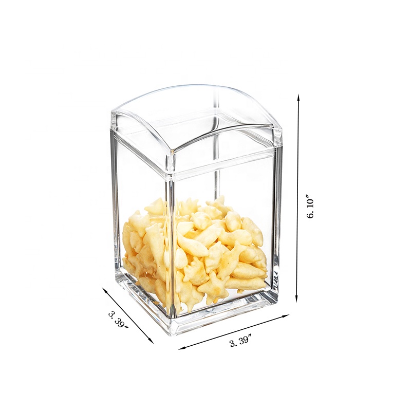 K-5007 480ml Clear Acrylic Food Bottle Kitchen Spice Jar/Holder/Container Cruet With Cover