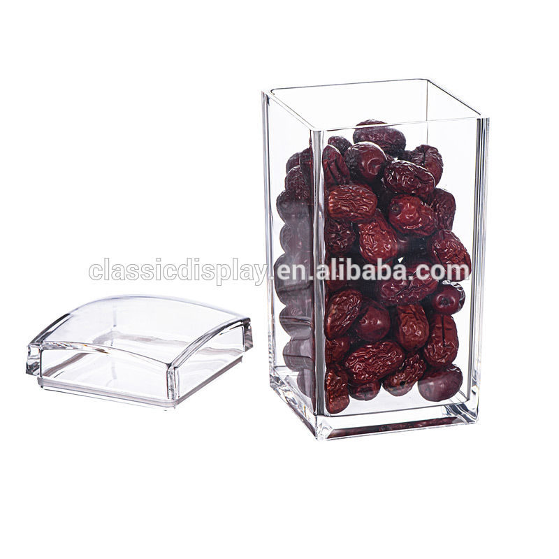 K-5007 480ml Clear Acrylic Food Bottle Kitchen Spice Jar/Holder/Container Cruet With Cover