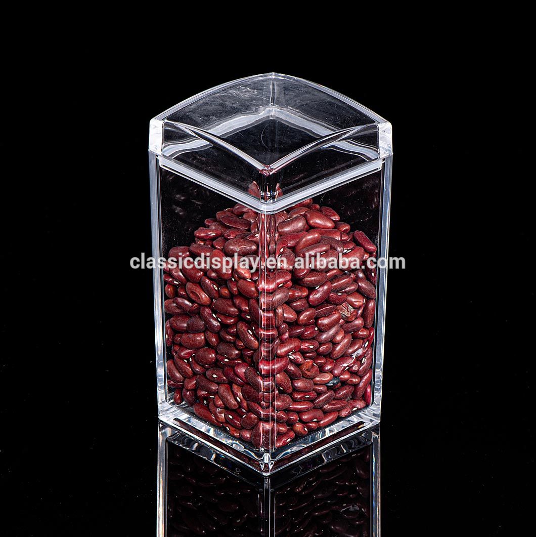 K-5007 480ml Clear Acrylic Food Bottle Kitchen Spice Jar/Holder/Container Cruet With Cover