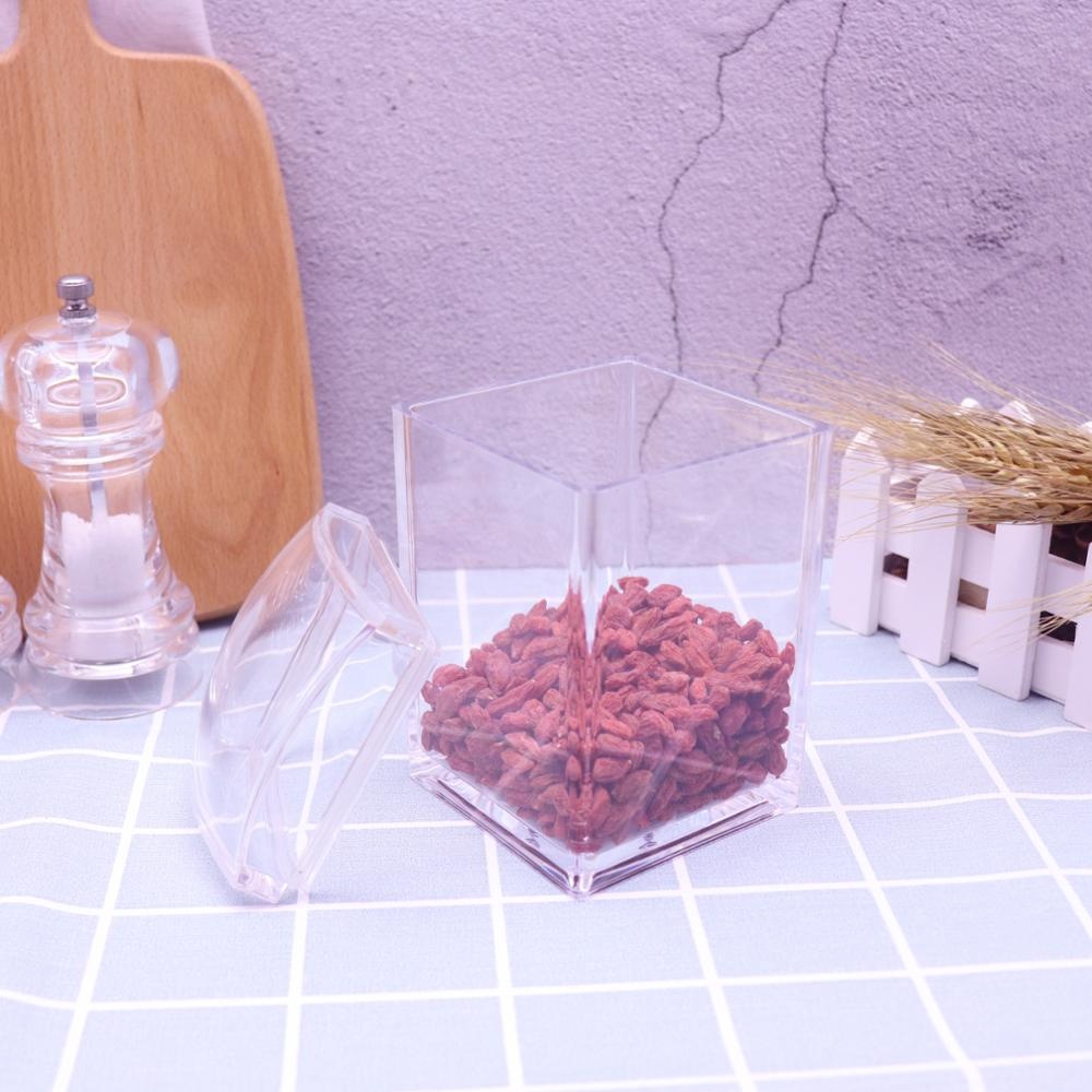 K-5007 480ml Clear Acrylic Food Bottle Kitchen Spice Jar/Holder/Container Cruet With Cover