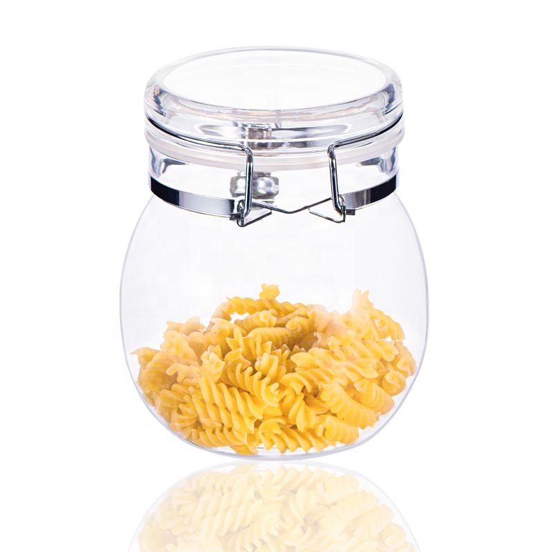 K-5602 1000ml High Appearance  Kitchen With Large Transparent  Tank  Sealed Storage Jar with Buckle