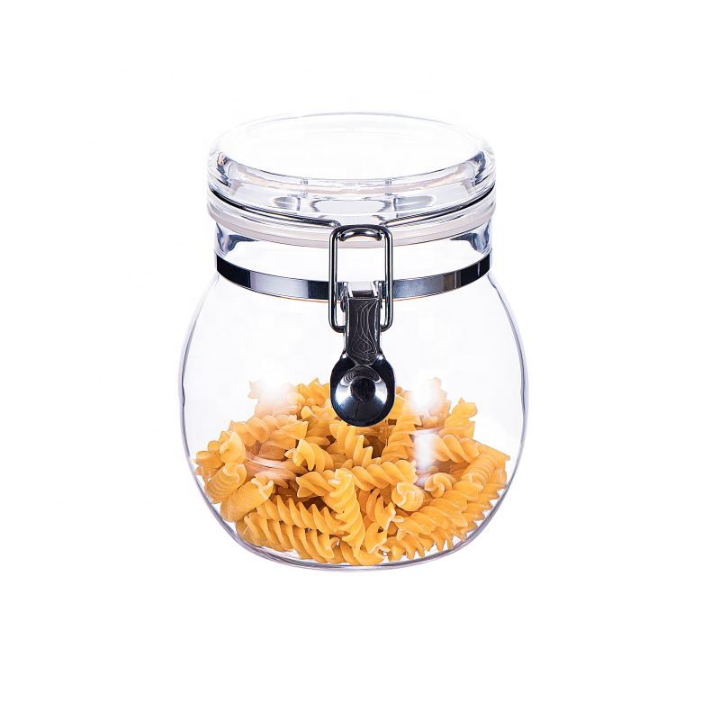 K-5602 1000ml High Appearance Kitchen With Large Transparent Tank Sealed Storage Jar with Buckle