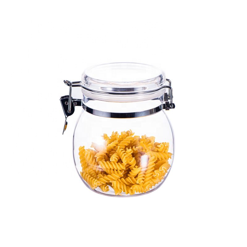 K-5602 1000ml High Appearance Kitchen With Large Transparent Tank Sealed Storage Jar with Buckle