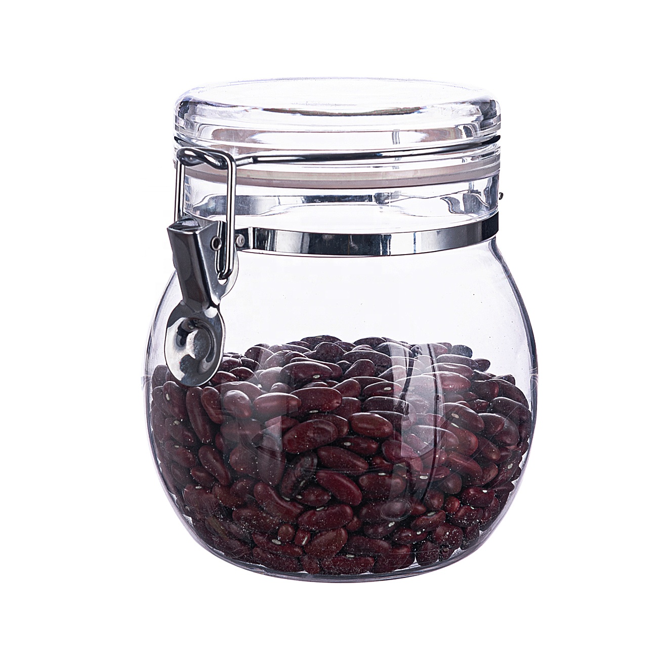 K-5602 1000ml High Appearance Kitchen With Large Transparent Tank Sealed Storage Jar with Buckle