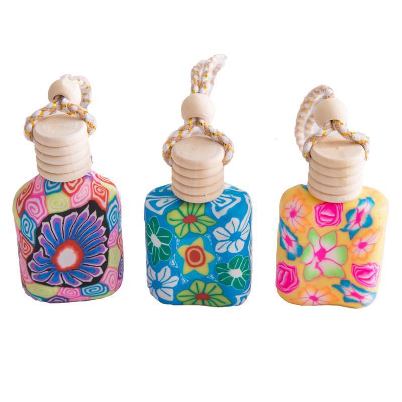 K37  Refillable Essential  roll on oil custom coloring mini  empty  Polymer Clay   perfume bottle