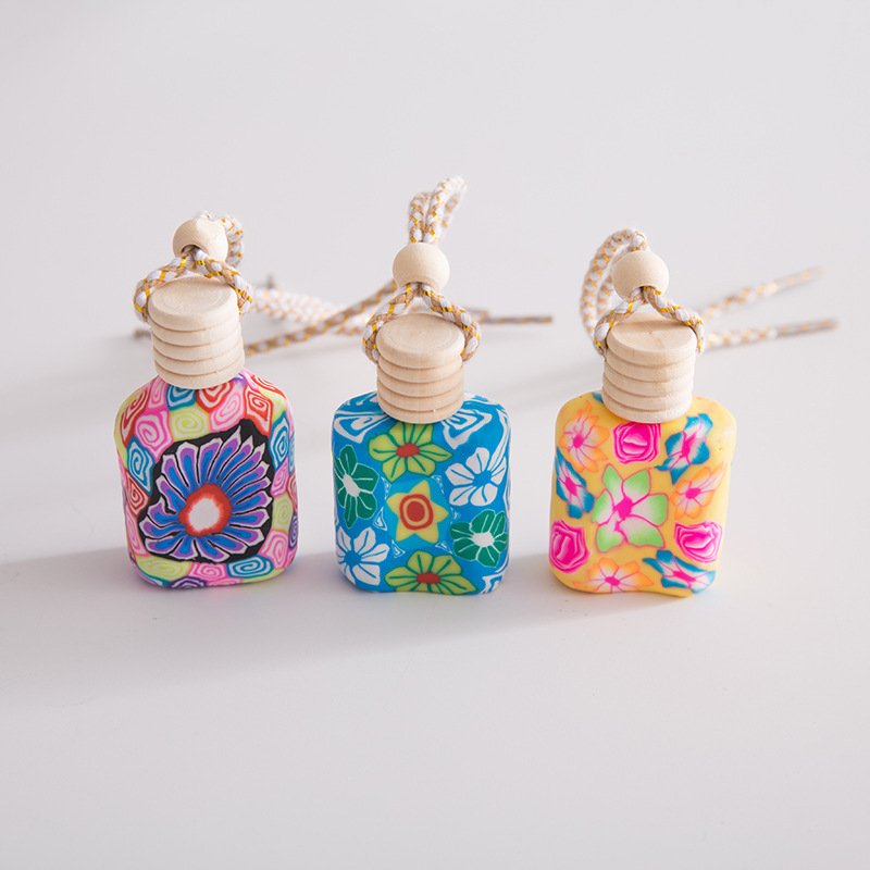 K37 Refillable Essential roll on oil custom coloring mini empty Polymer Clay perfume bottle