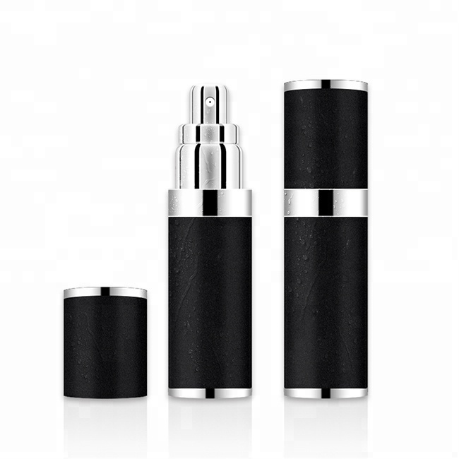 KID 10ml empty vintage refillable black leather spray luxury glass perfume bottle
