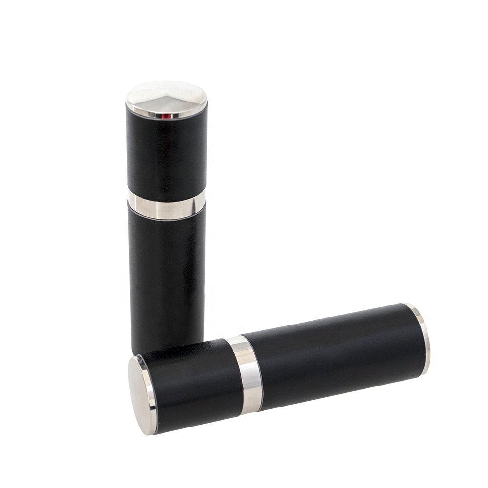 KID 10ml empty vintage refillable black leather spray luxury glass perfume bottle