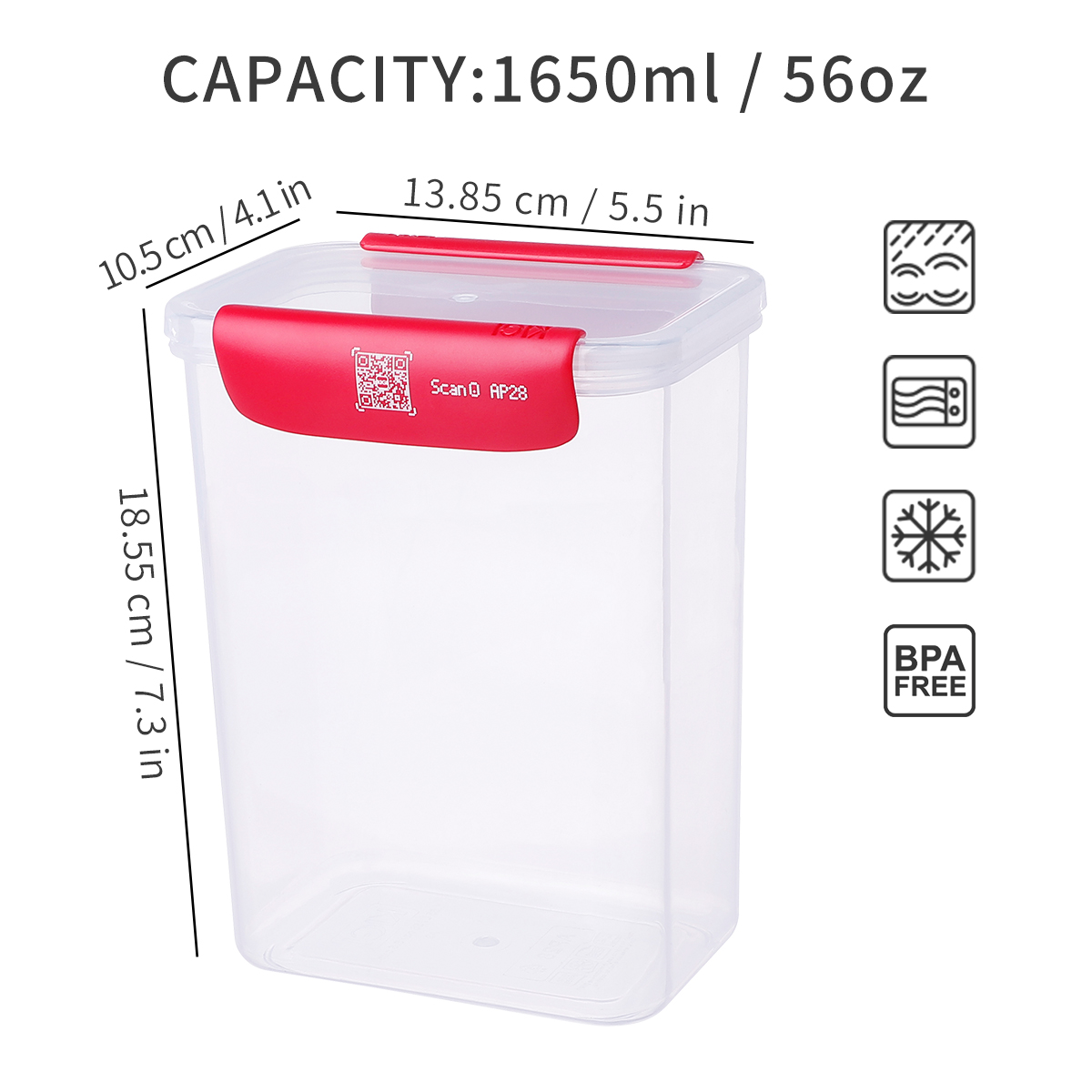 KIGI SmartTrack Promotional Airtight Storage Plastic Flour Sugar Container