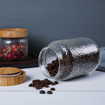 Keep fresh High Borosilicate Kitchen honey round glass jar Miscellaneous Grain Storage large glass jar