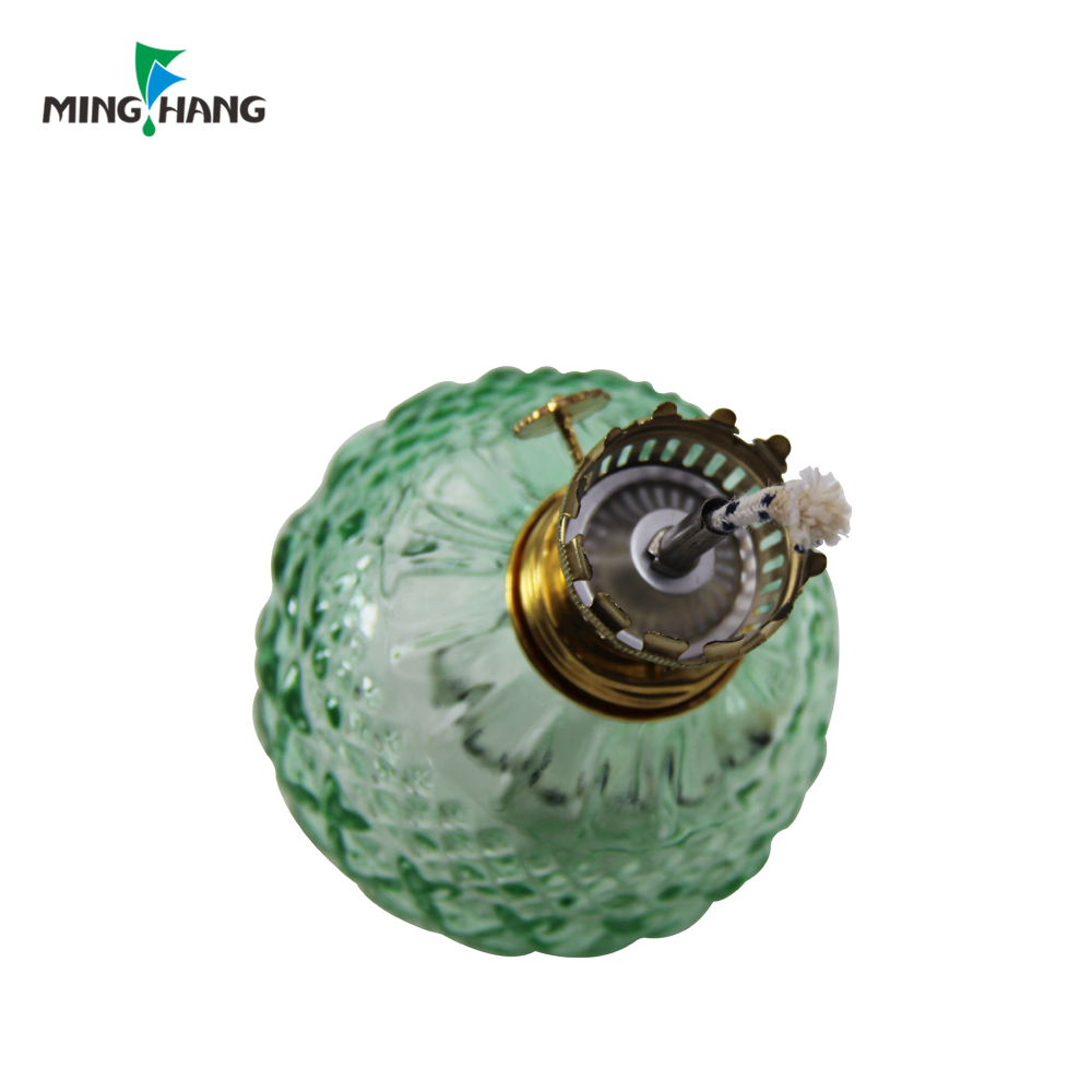 Kerosene Oil Lamp Glass Lamp Shade Clear Glass 250ml with Transparent Screen Printing Screw Cap Infusion