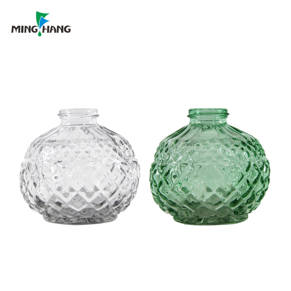 Kerosene Oil Lamp Glass Lamp Shade Clear Glass 250ml with Transparent Screen Printing Screw Cap Infusion