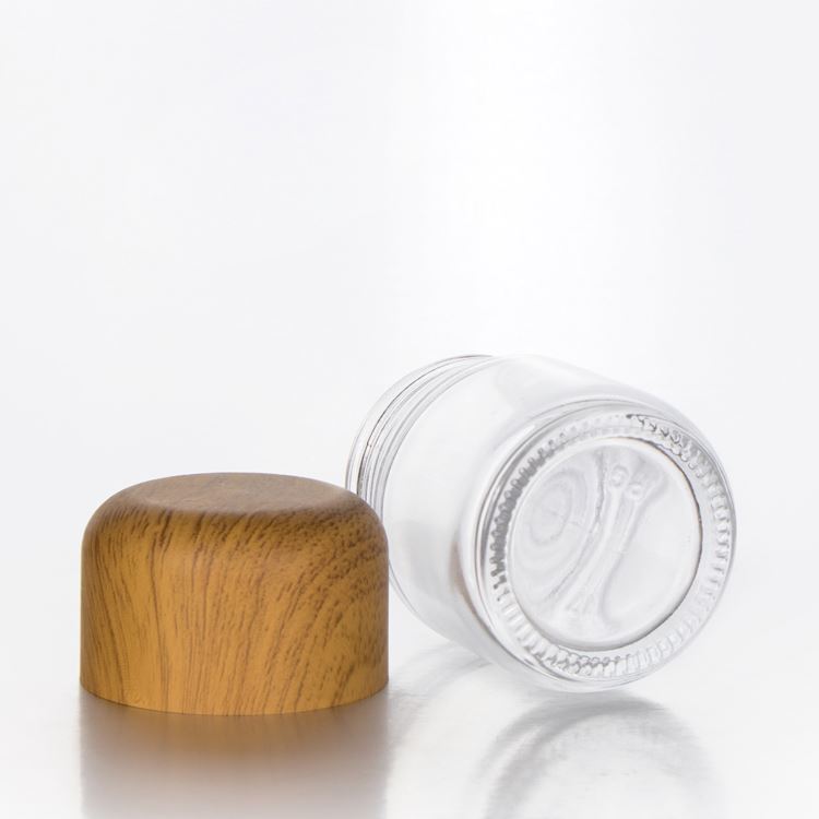 Kinds Size High Quality Wide Mouth Straight Side Clear Child Resistant Glass Jar with Press and Twist Cap Child Proof Cap