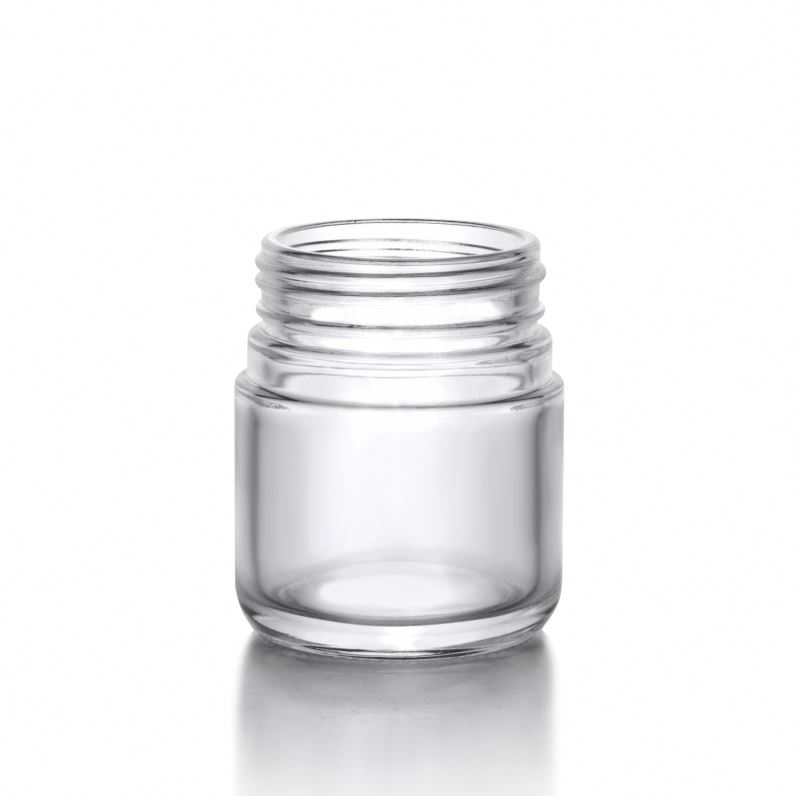 Kinds Size High Quality Wide Mouth Straight Side Clear Child Resistant Glass Jar with Press and Twist Cap Child Proof Cap