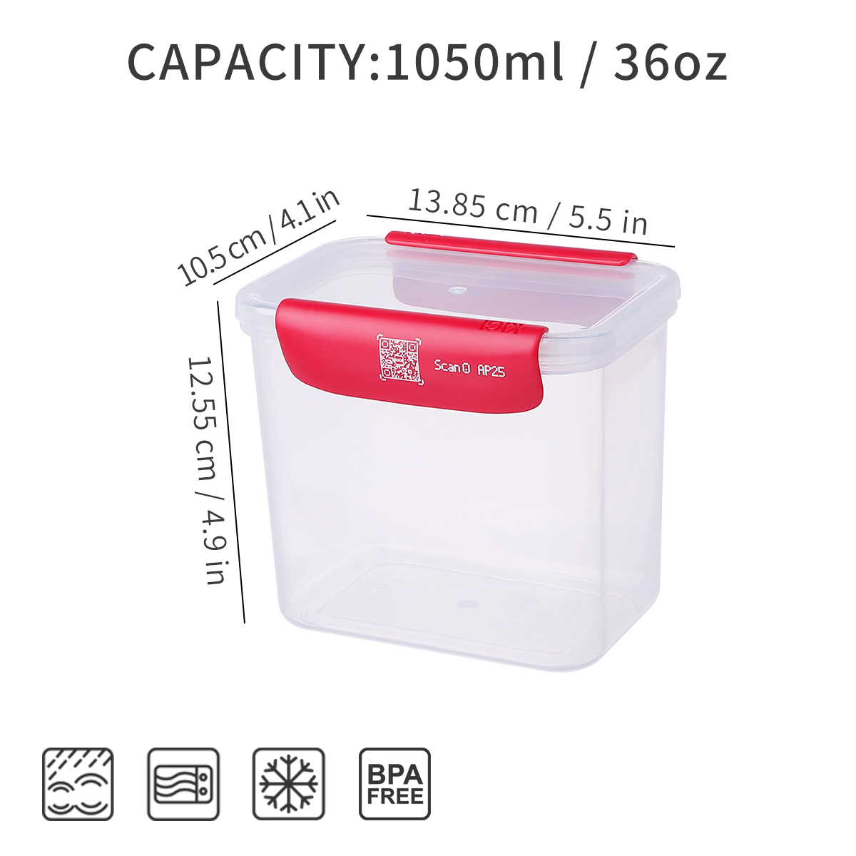 Kitchen Accessories 1050ml Tea Coffee Sugar Spice Thick Plastic Box Storage Jar And Bottle