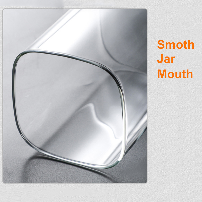 Kitchen Accessories Borosilicate Glass Food Storage Jar Glass Coffee Jar with Bamboo Lid for Food Storage