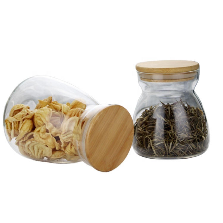 Kitchen Accessories Nuts Food Transparent Mouthblown Storage Bottles & Jars