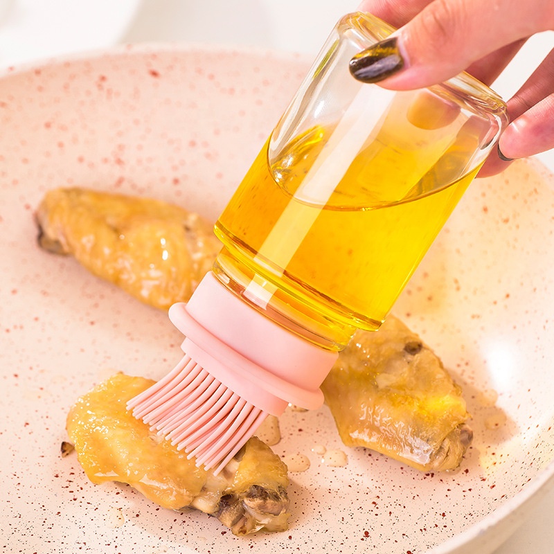 Kitchen Baking Tool Silicone Oil Bottle Brush Oil Honey Wine Sauce Grill Brush for Barbecue Cooking Frying