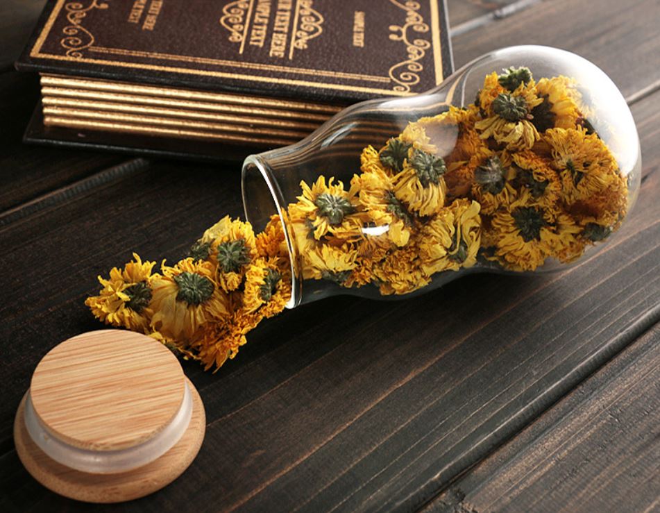 Kitchen Bottle Condiment Glass Jar Container Storage with Wooden Cork Lid Gourd Shaped