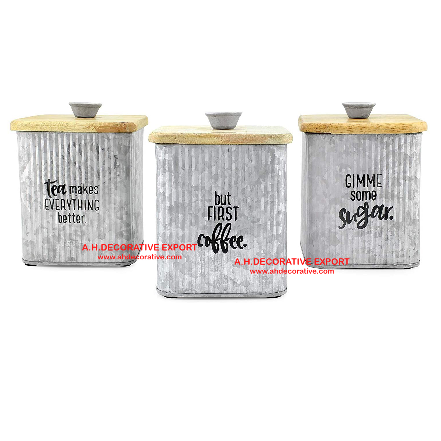 Kitchen Canister Sets of 4/Hammered Canister for Kitchen Storage