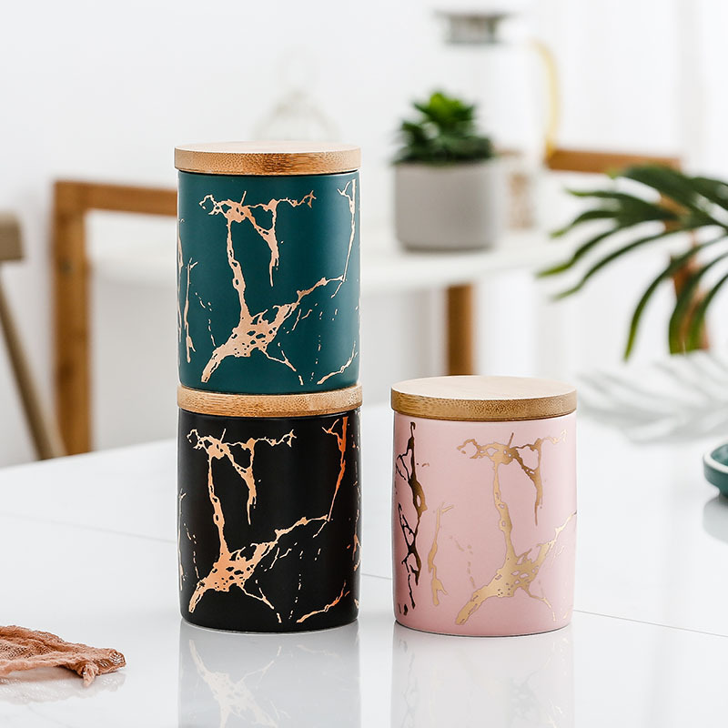 Kitchen Ceramic Fresh-keeping Airtight Jars Coffee Beans Food Storage Jars Boxes