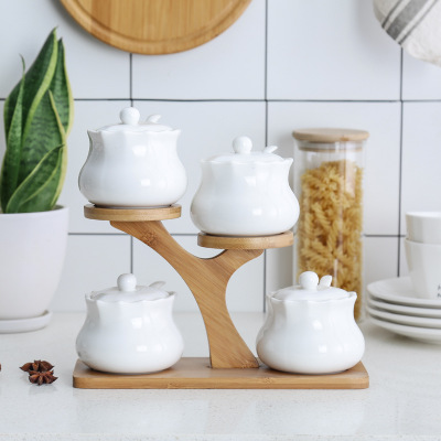 Kitchen Ceramic flavoring pot oil pot and pepper shaker Sugar pot seasoning jar