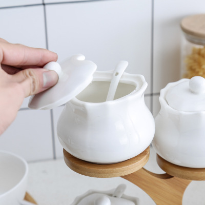 Kitchen Ceramic flavoring pot oil pot and pepper shaker Sugar pot seasoning jar