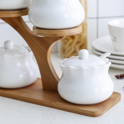 Kitchen Ceramic flavoring pot oil pot and pepper shaker Sugar pot seasoning jar