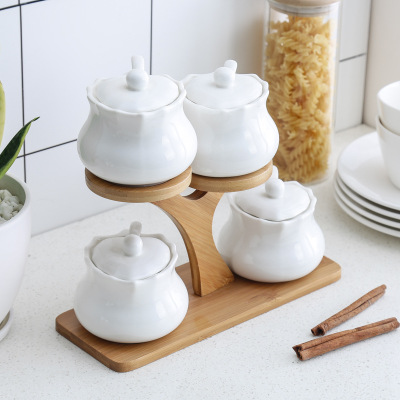Kitchen Ceramic flavoring pot oil pot and pepper shaker Sugar pot seasoning jar