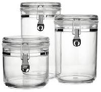 Kitchen Clear round with clamp airtight lids jar acrylic stotage jar for Household