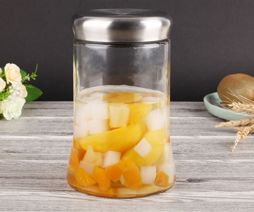 Kitchen Condiment Glass Jar Container Storage Bottle Canister for Pasta Food Coffee with Lid