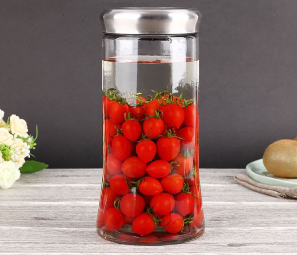 Kitchen Condiment Glass Jar Container Storage Bottle for Pasta Food Coffee with Lid