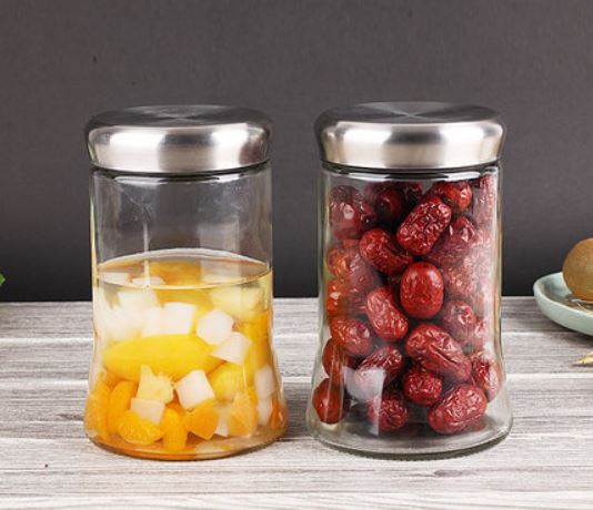 Kitchen Condiment Glass Jar Container Storage Bottle for Pasta Food Coffee with Lid