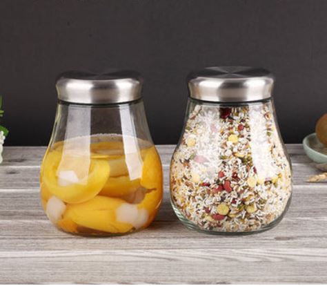 Kitchen Condiment Glass Jar Container Storage Bottle for Pasta Food Coffee with Lid
